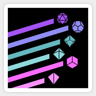 Vaporwave Dice Set Tabletop RPG Sticker